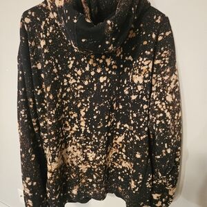 Reverse tie die zip up hoodie Xl